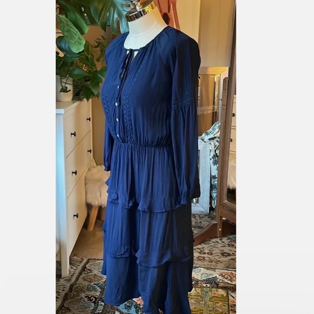 Anthropologie Sunday in Brooklyn embroidered tiered ruffle dress